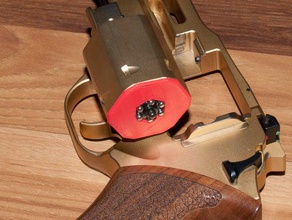 revolver disk snap cap gergedan 357 mag spor açık havada 3d print model - Mito3D