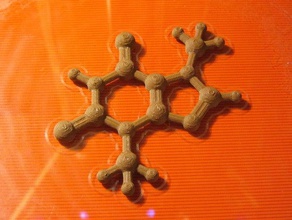 teobromina molecola biologia la chimica cioccolato 3d print model - Mito3D