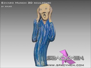 edvard munch 3d sculpture sculptures art painting