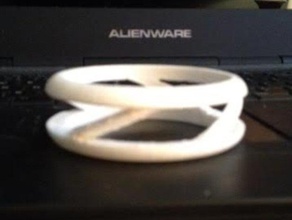 torcida pulseira anel pulseiras 3d print model - Mito3D