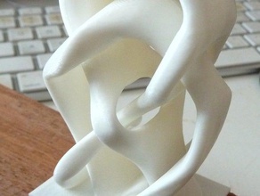 intertwined 2 sculptures 3d print model - Mito3D