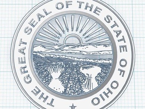 ohio state seal işaretler logoları 3d print model - Mito3D