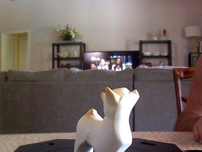 cão estátua de first scan a arte makerbotdigitizer 3d print model - Mito3D