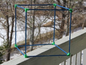 one cubic foot biocube corner connector biology customizer dowel ross school 3d print model - Mito3D