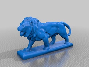 scanned lion statue scans replicas cubify scanner sense 3d print model - Mito3D