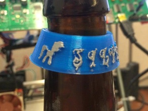bottle-clip-Namensschild - Organisation Bier pony 3d print model - Mito3D