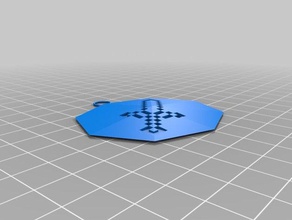 minecraft diamond sword pendant jewelry necklace 3d print model - Mito3D