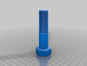 m20 Schraube mit Mutter engineering Metrik metrisch mutter schraube 3d print model - Mito3D