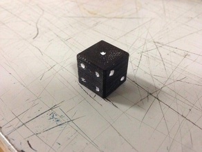 16mm dice cube game trning 3d print model - Mito3D