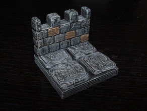 openforge merlate muro giocattolo gioco accessori dnd piastrelle dungeon miniature pathfinder rpg da tavolo terreno 3d print model - Mito3D