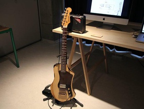 ağaç kabuğu gitar lasercut müzik gutar 3d print model - Mito3D