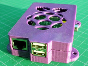 lampone super-pi caso di montaggio orecchie 30doc giorno 20 l'elettronica box recinto raspberry pi 3d print model - Mito3D