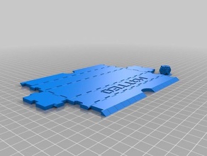 folding word pencil case matteo office customized 3d print model - Mito3D