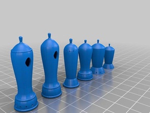 chess set final 3d printing dfab game 3d print model - Mito3D