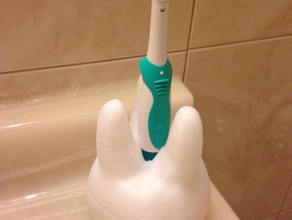dente a forma di spazzolino da denti titolare bagno 3d print model - Mito3D