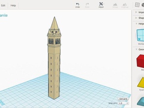 campanile 3d impressão berkeley sather torre 3d print model - Mito3D