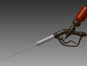 bioshock adam syringe props big daddy eve little sister needle rapture splicer 3d print model - Mito3D