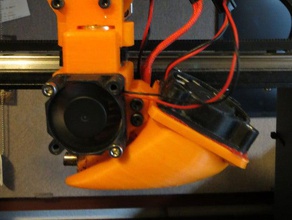 e3d-v5 fan dual assembly makergear m2 printer extruders duct 3d print model - Mito3D