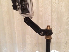 gopro manfrotto light stand clamp short camera customized 3d print model - Mito3D