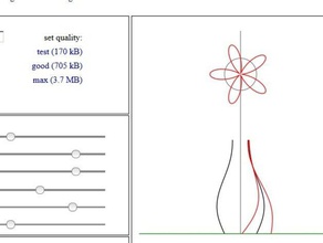 online vaso creator v2 per la matematica art javascript parametrico php seno 3d print model - Mito3D