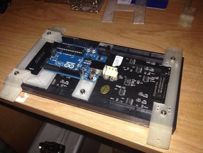arduino uno bracket adafruit medium 16x32 rgb led matrix electronics 3d print model - Mito3D