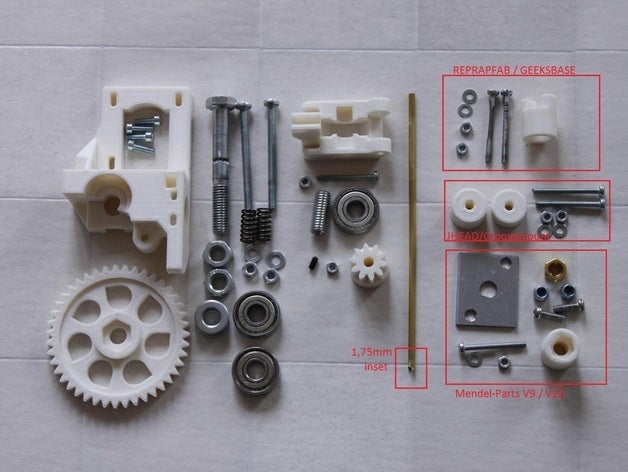 unix-wade universelle extruder 3d printer extruders geeksbase groovemount j-head jhead mendel mendel-parts orca prusa reprapfab v10 v9 3D print model - Mito3D