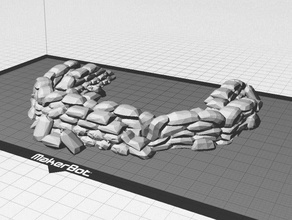 sacos de areia placa removida edifícios estruturas 3d print model - Mito3D