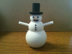 muñeco de nieve props navidad vacaciones hombre spaceclaim 3d print model - Mito3D