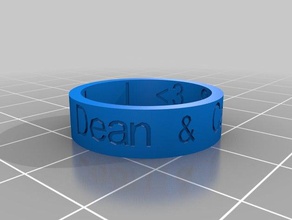 destiel anillo los anillos personalizado 3d print model - Mito3D