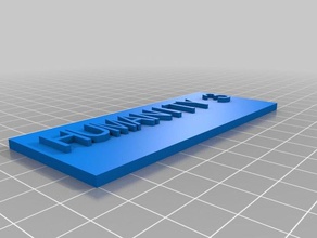 meine angepassten benutzerdefinierten Namen Platte andere 3d print model - Mito3D