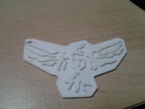 logo eagle d'autres d'oiseaux trousseau 3d print model - Mito3D