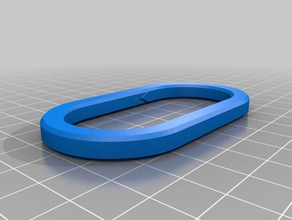 moschettone ovale 45 gap i portachiavi personalizzato 3d print model - Mito3D