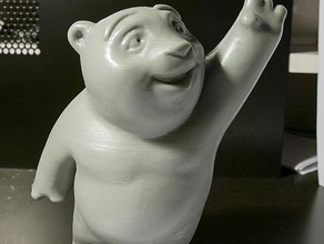 piccolo orso sculture animale baby bipede paffuto carino figurina panda solidoodle 3d print model - Mito3D