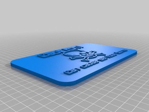 warnschild Zeichen logos angepasst 3d print model - Mito3D