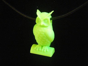 front-facing owl necklace accessories bird blatt front facing jewelry pendant todd zenix 3d print model - Mito3D