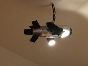 spaceship lamp gadgets drone sci-fi weekend project 3d print model - Mito3D