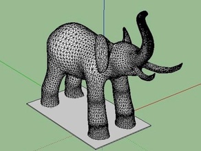 elefante estatueta de base animais 3d a arte reprap brinquedo 3d print model - Mito3D