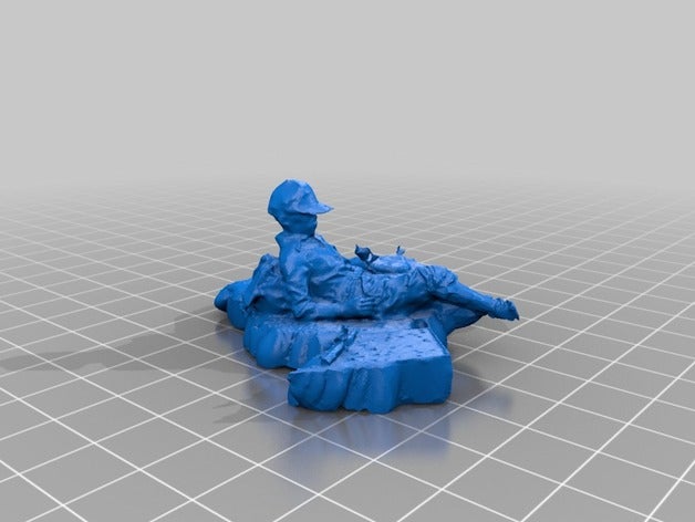 boy scout personnes capturé mugny 3D print model - Mito3D