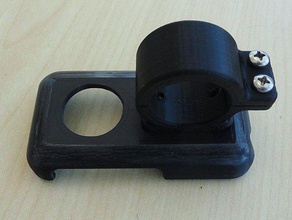 creative zen mosaic handlebar clamp clip audio bicycle holder 3d print model - Mito3D