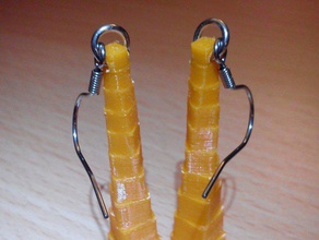 structure synth earrings math art 3d print model - Mito3D
