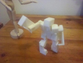 blockbot v21 mechanisch ist - Spielzeug cube Abbildung modular Transformator 3d print model - Mito3D