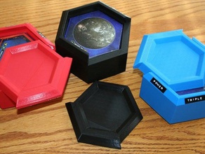 ti3 hexagon box large format games 3d print model - Mito3D