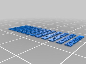 Bulgar Kiril bağlanabilir harfi ayarlayın öğrenme harfler 3d print model - Mito3D