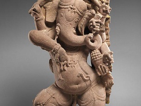 dancing ganesha scans replicas elephant god india met3d met museum miles lightwood sculpture 3d print model - Mito3D