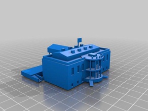casa branca 3d impressão 3d print model - Mito3D
