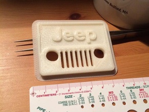 jeep logo araç wrangler solidoodle4 3d print model - Mito3D