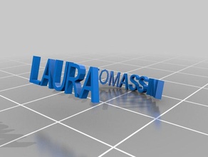 laura tomassini angepasst Inschrift ring Ringe 3d print model - Mito3D
