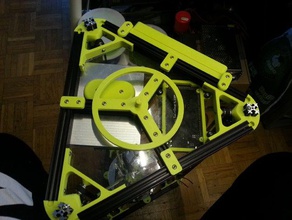 horizontal spool roller kossel mini 3d printer parts 3d print model - Mito3D