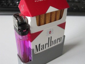 Zigarettenschachtel-Feuerzeug-Halter 3d drucken Zigaretten Selbstmord Ausrüstung 3d print model - Mito3D