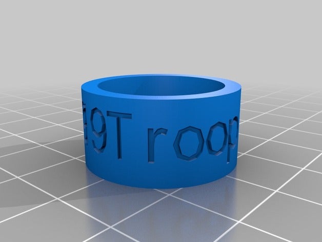 ma personnalisé anneau anneaux 3D print model - Mito3D